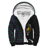 Campbell of Cawdor Modern Tartan Crest Sherpa Hoodie - Circle Style